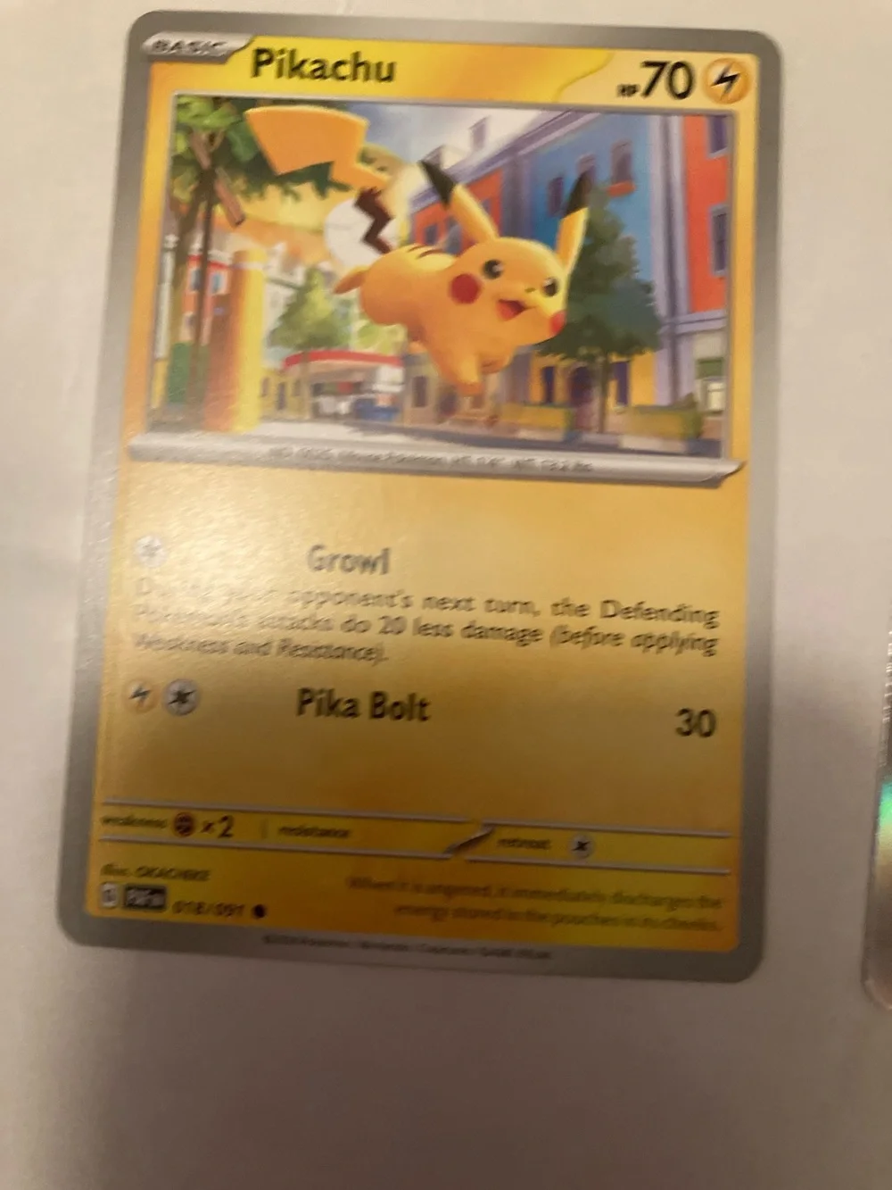 Pokemon Pikachu Trading Card Pair - Yellow